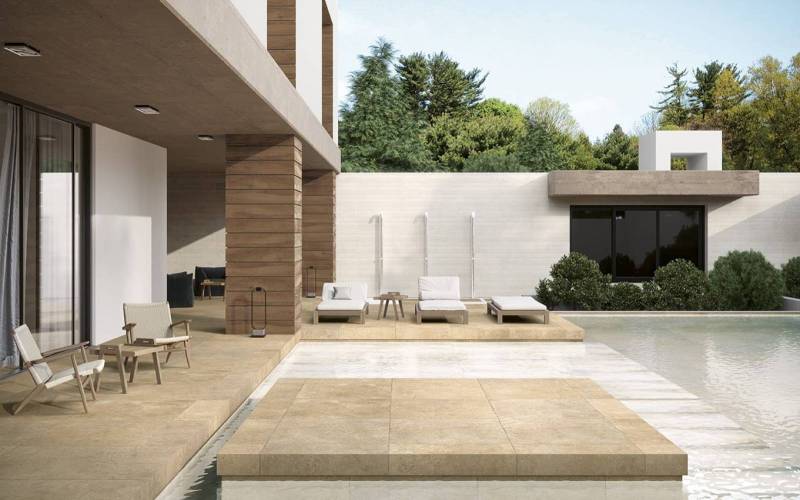 Carrelage extérieur R11 imitation pierre naturelle à La Crau proche de Toulon dans le 83