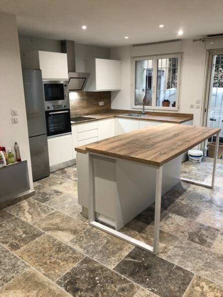 Dallage intérieur Travertin Silver Rustic 61x40.6x1.2cm