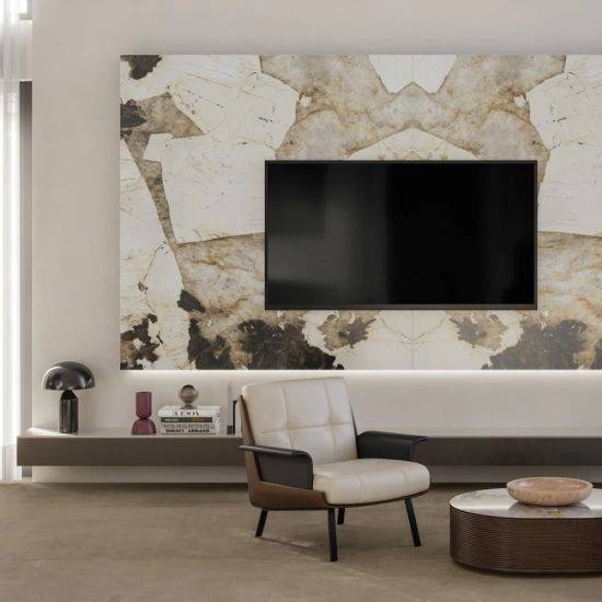 Carrelage sol et mur aspect marbre et finition poli à Toulon dans le 83